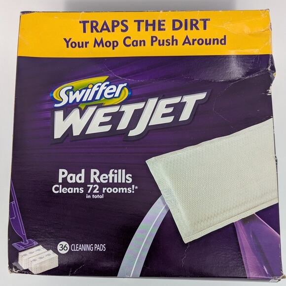 NEW SEALED Swiffer WetJet Mopping Pad Refill 36 Cleaning Pads Pads ONLY - Picture 1 of 6